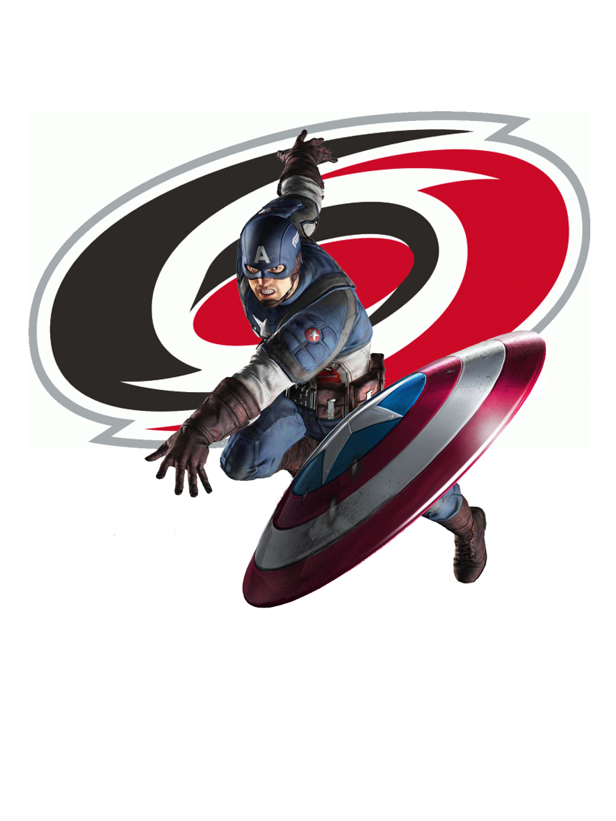 Carolina Hurricanes Captain America Logo vinyl decal